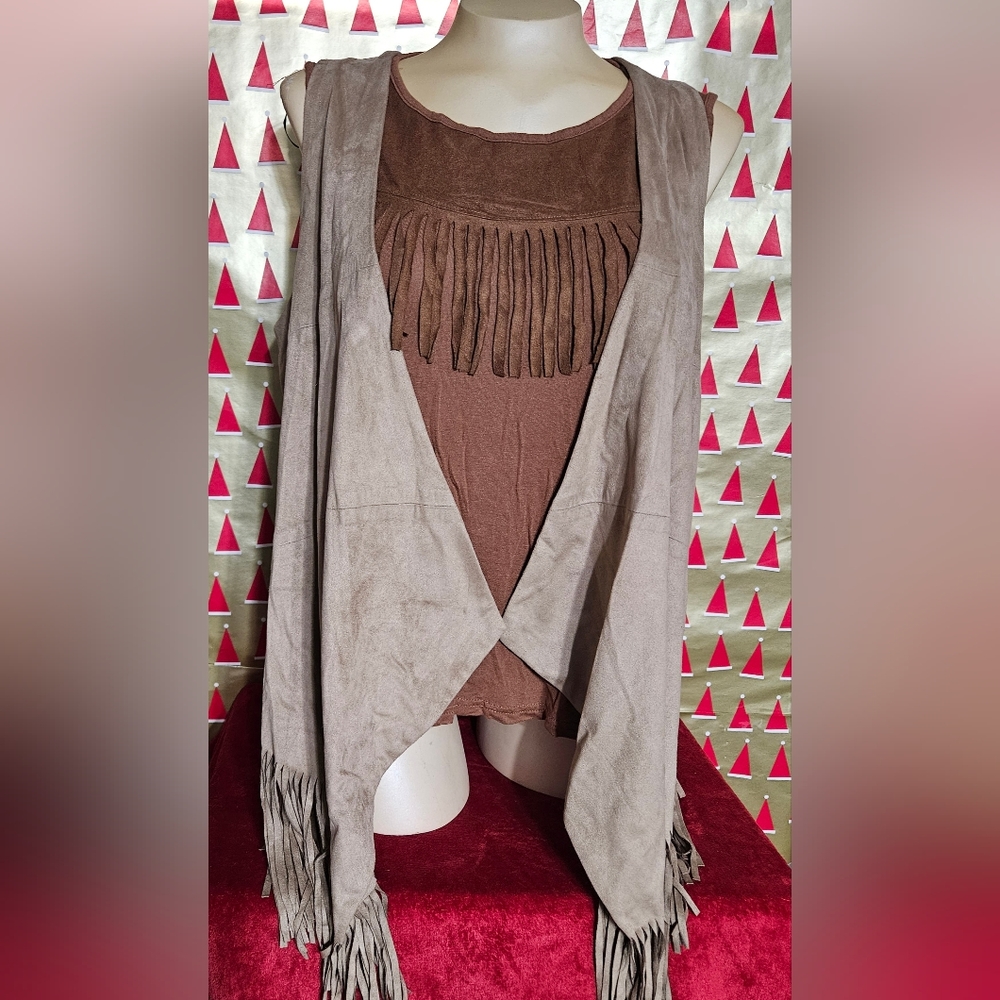 WOMENS frill Blouse and Vest size 12 M